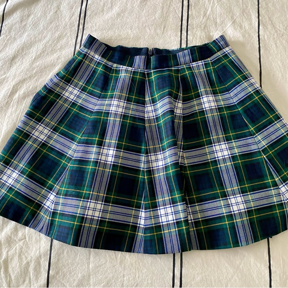 Plaid Green and Blue Women's Skirt
